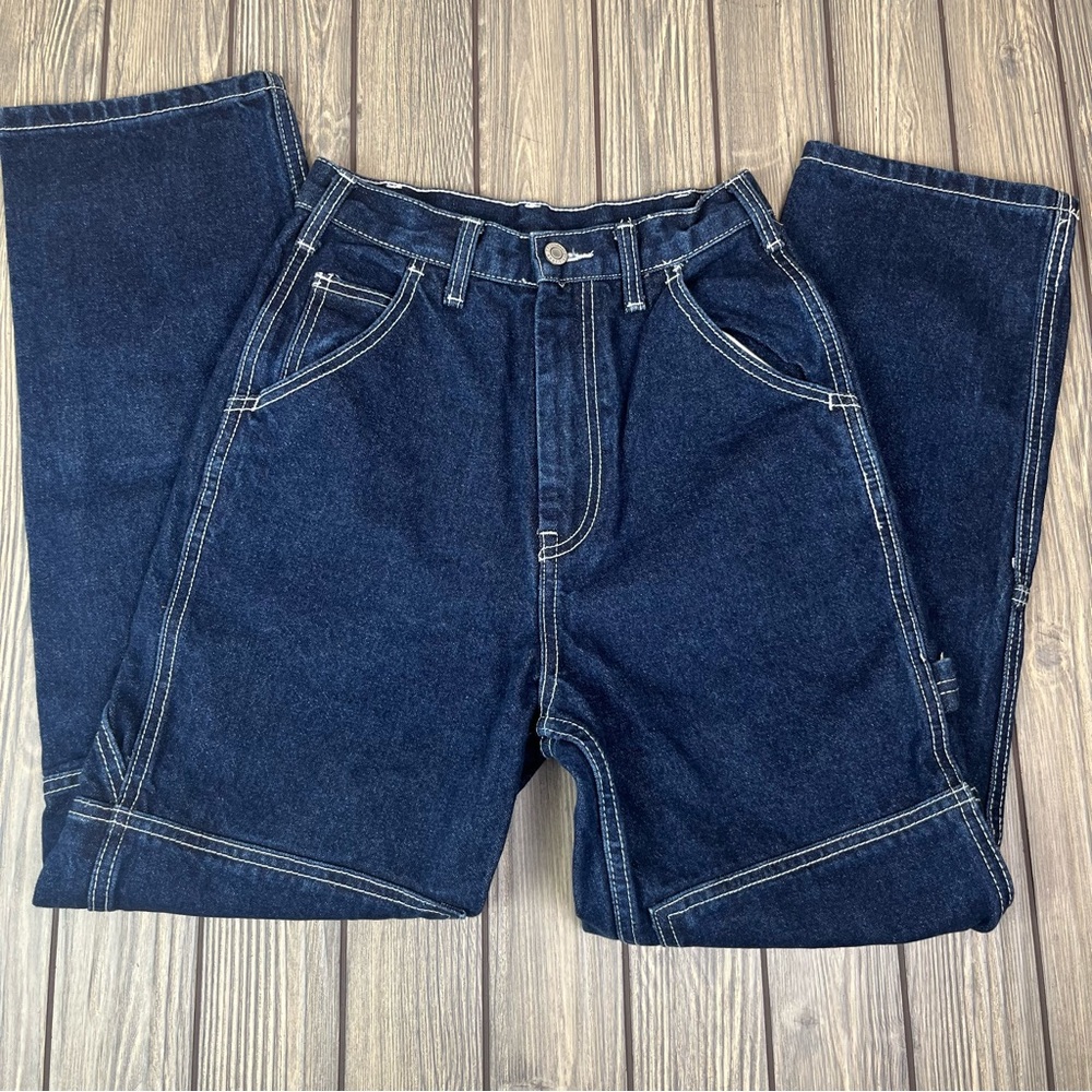 John Galt Denim Cargo Pants Jeans Size Small Carpenter - Picture 3 of 14